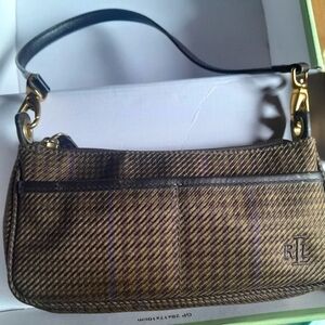 Ralph Lauren  brown/purple mini handbag